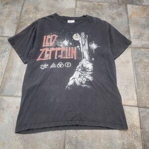 Vintage Y2K Led Zeppelin Men's Medium Stairway To Heaven Rock Band Tour T Shirt